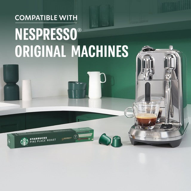 Starbucks Pike Place Lungo coffee capsules 10 count (British brand)