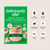 Deliciously Ella apple almond instant overnight oats 360g - British product