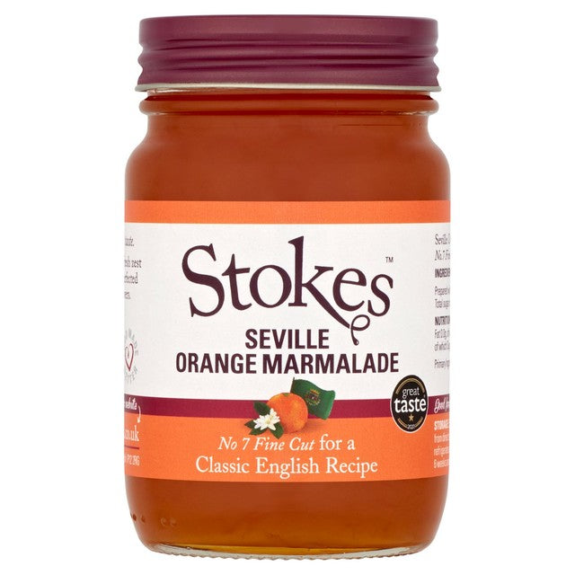 Stokes Seville Orange Marmalade No 7 Fine Cut 340g (British brand)