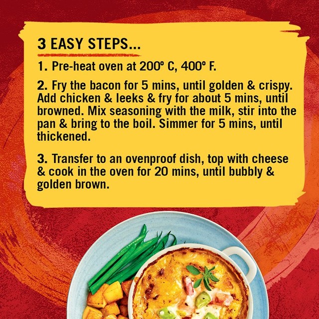 Schwartz creamy chicken and leek bake recipe mix 36g (British brand)