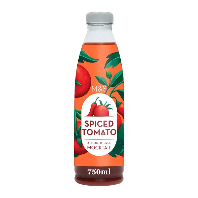 M&S Alcohol Free Virgin Mary spiced tomato juice, imported from the UK