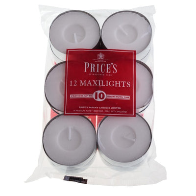 M&S Price's Candles 10 Hour Maxi Unscented Tea Lights 12 Pack- Buy online at McGrocer