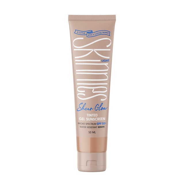 Skinnies Sheer Glow SPF50 Tinted Sunscreen Light 50ml (British brand)