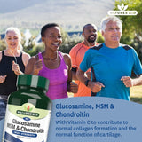 Natures Aid Glucosamine MSM Chondroitin supplement 90 tablets, imported from the UK