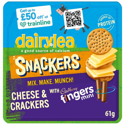 M&S Dairylea Snackers Cheese and Crackers with Mini Chocolate Fingers Snack Pack 61g – online bei McGrocer kaufen