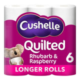 Cushelle Quilted Raspberry & Rhubarb Toilet Rolls 6 Rolls - British product