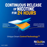 Patch Clair NiQuitin CQ 21 mg Étape 1, importé du Royaume-Uni