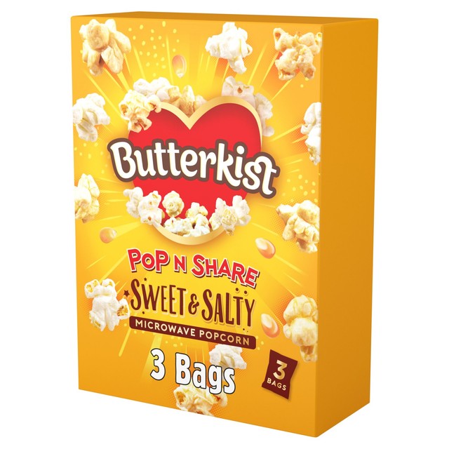 Butterkist microwave popcorn sweet and salted 180g - British product