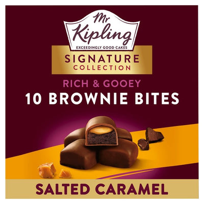 M&S Mr Kipling Signature Chocolate Caramel Brownie Bites- Buy online at McGrocer
