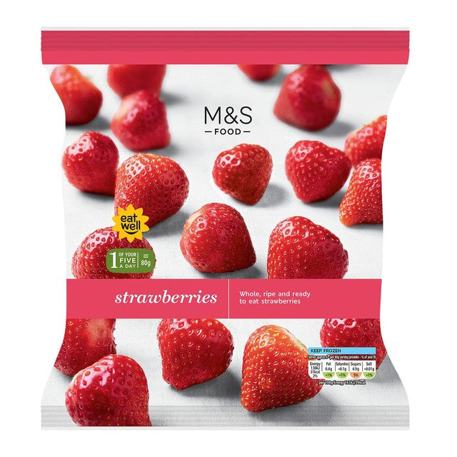 Fresas congeladas M&S 500g, importadas del Reino Unido