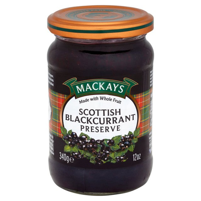 Mackays Scottish Blackcurrant Preserve 340g, imported from the UK