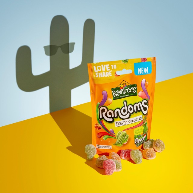 Rowntree's Randoms Fizzy Cactuz fruit flavour jellies 130g, imported from the UK