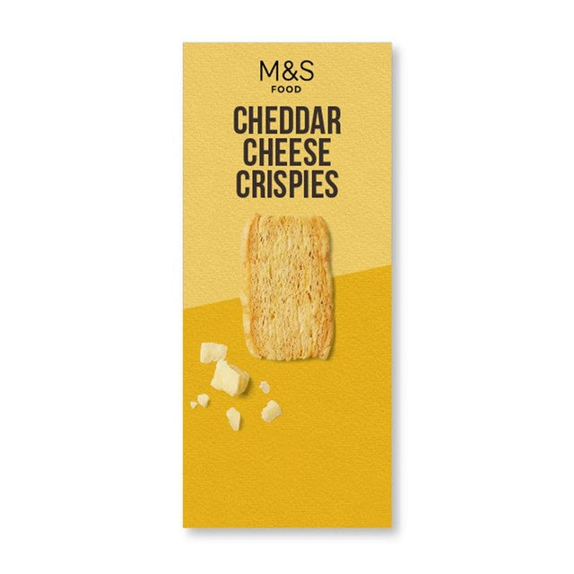 M&S Cheddar Cheese Crispies Twin Pack 2 x 100g, imported from the UK
