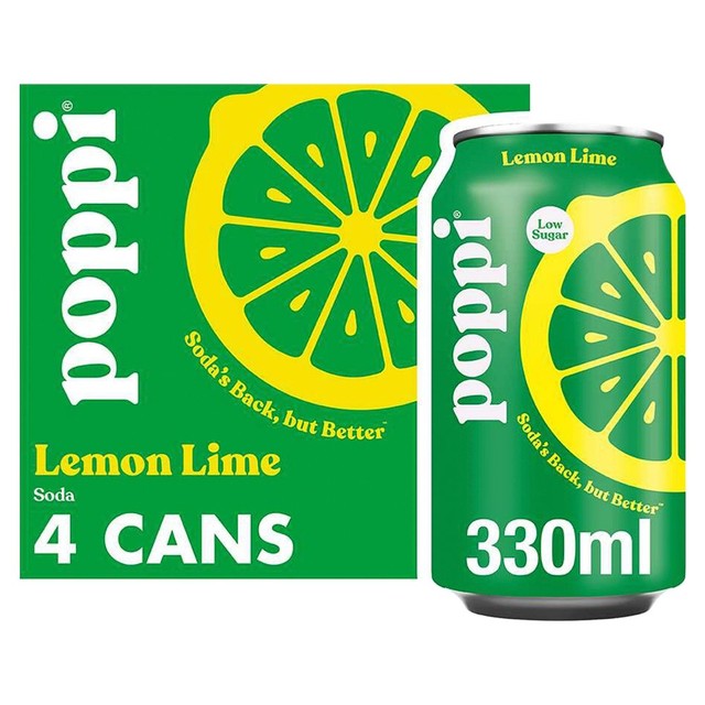 Poppi lemon lime soda can (British brand)