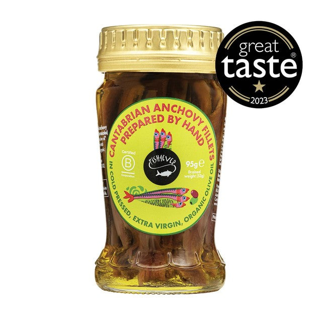 Fish4Ever anchovy fillets in olive oil 95g - British product