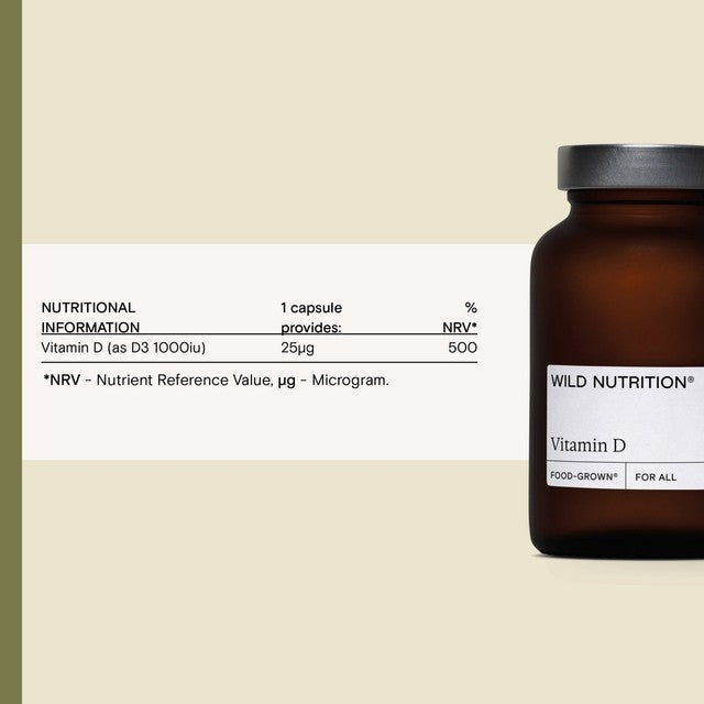Wild Nutrition Food-Grown Vitamin D 30 capsules (British brand)