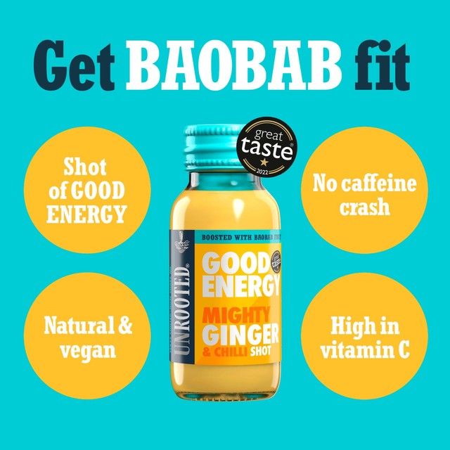 Unrooted Ginger Chilli Baobab health shot 60ml (British brand)