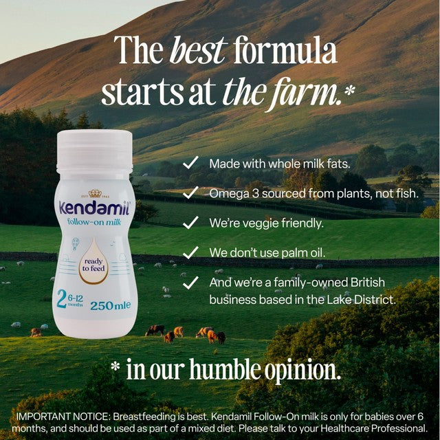 Kendamil Ready to Feed Follow On Milk 6 x 250ml - British product