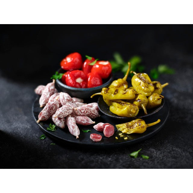 M&S Mini Fuet dry cured pork sausage, imported from the UK