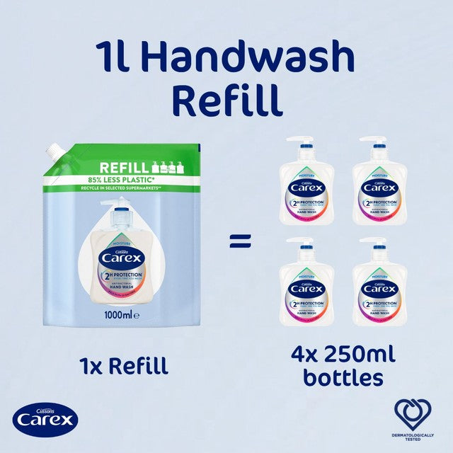 Carex Moisture Antibacterial Hand Wash Refill 1L - British product