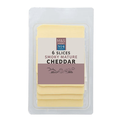 M&S M&S Smoky Mature Cheddar Slices 160g- Buy online at McGrocer