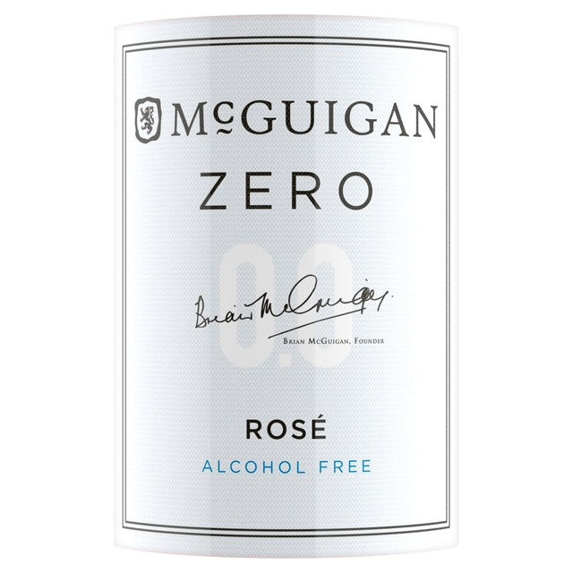 McGuigan Zero Rose alcohol-free wine 75cl, imported from the UK