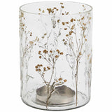 M&S clear pressed flower candle holder - British product