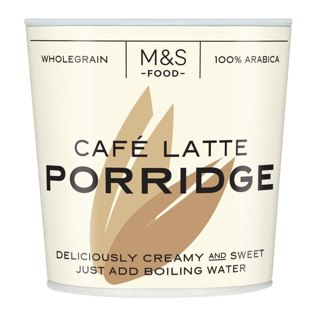 M&S Cafe Latte Porridge instant breakfast pot - British product