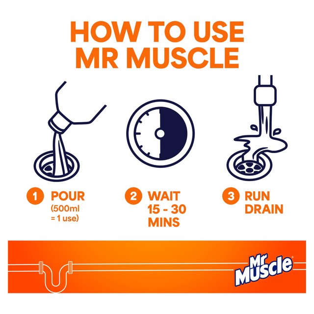 Mr Muscle drain foamer 500ml, imported from the UK