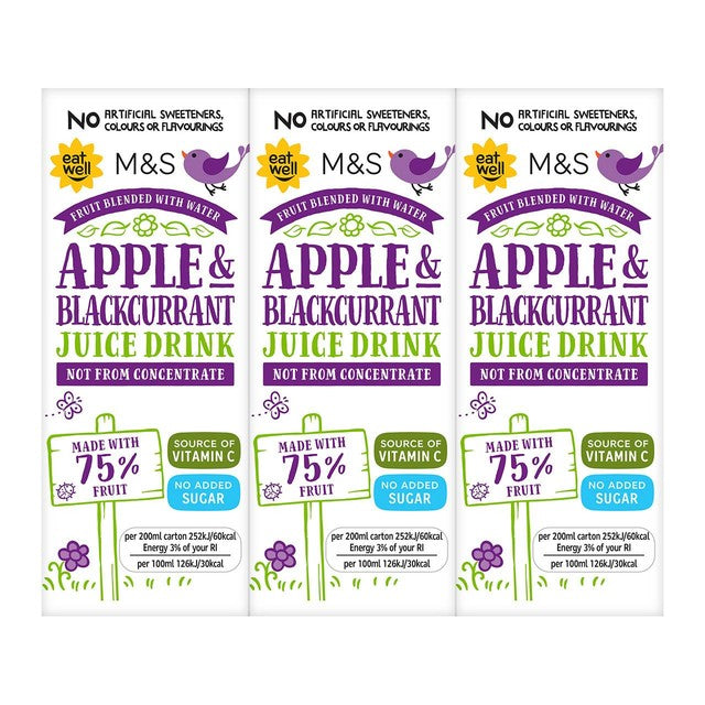 M&S Apple Blackcurrant Juice Drink - British product