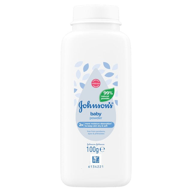 Johnson's Baby natural cornstarch baby powder 100g, UK version