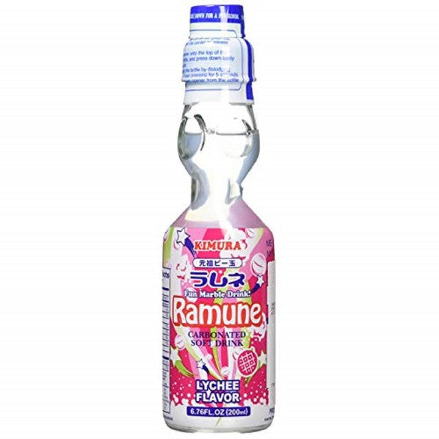 Kimura Ramune lychee soft drink 200ml, UK version