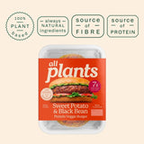 Plants sweet potato black bean veggie burgers 360g - British product