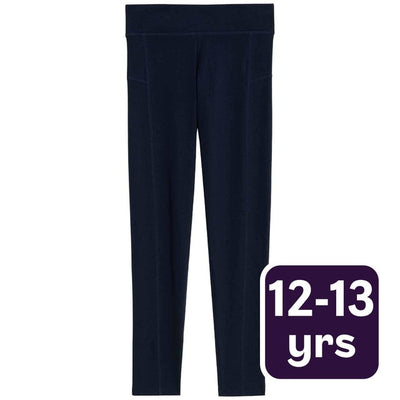 M&S Girls Cotton Rich Leggings, 12-13 Years, Navy