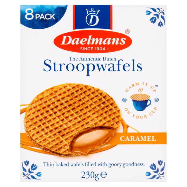 Daelmans caramel filled stroopwafels 230g - British product