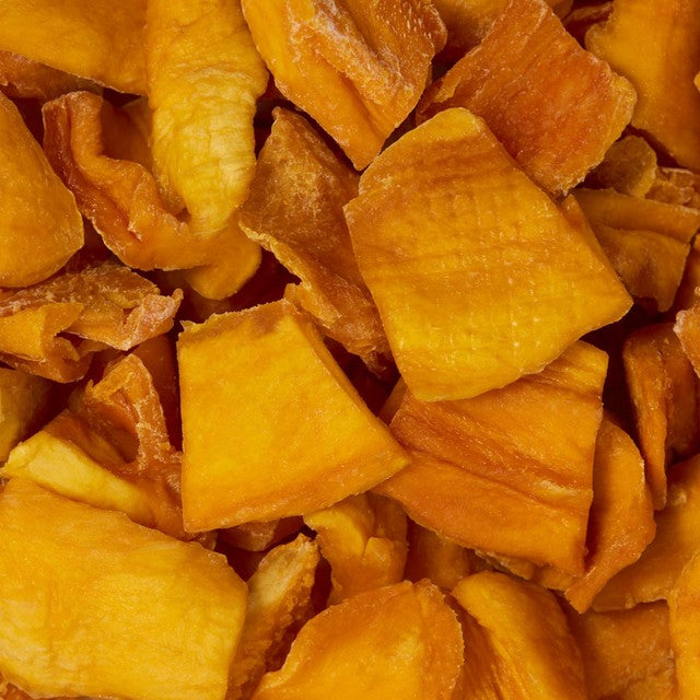Palm & Vine dried mango soft slices, imported from the UK
