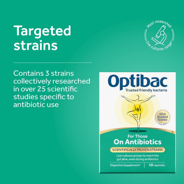 Optibac Probiotics For Those On Antibiotics 10 capsules, imported from the UK