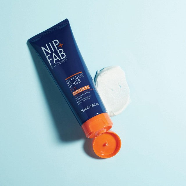Nip+Fab glycolic exfoliating scrub 6% 75ml, imported from the UK