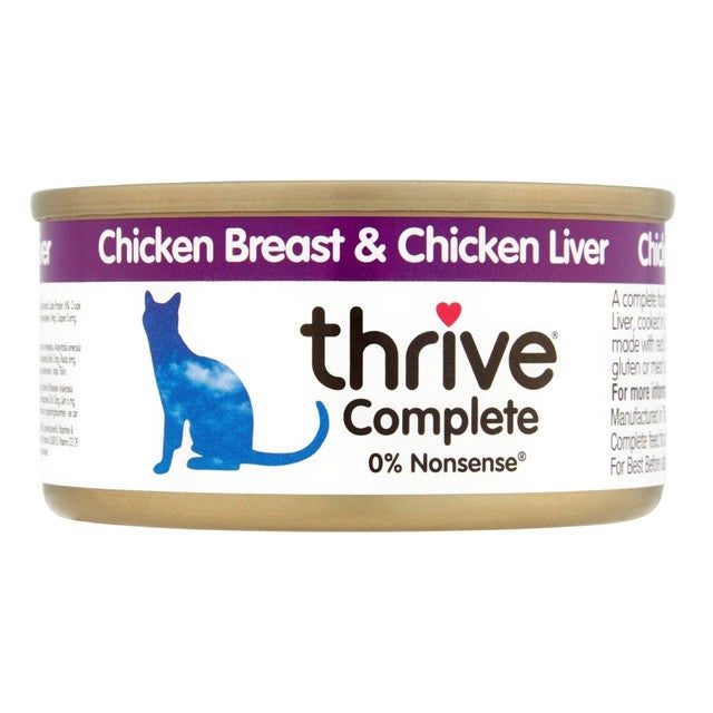Thrive wet cat food with chicken breast and liver 75g (British brand)
