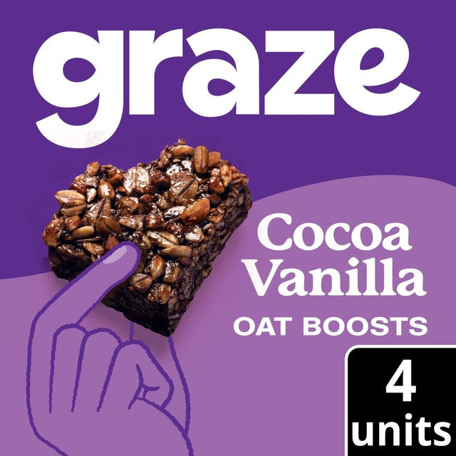 Graze Cocoa Vanilla flapjack bars 4 x 30g, UK version
