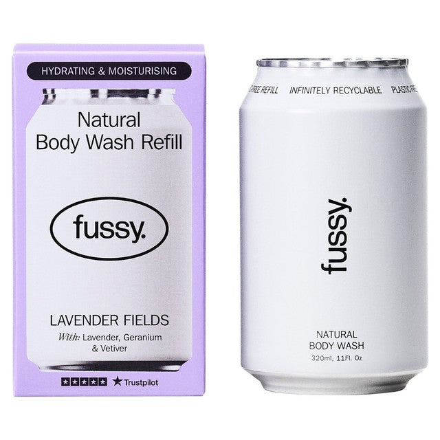 Fussy natural body wash Lavender Fields 320ml (British brand)