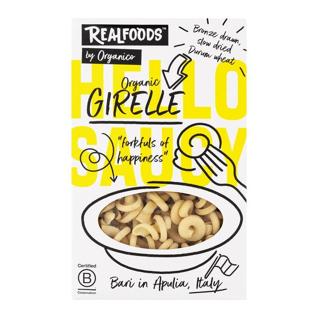 Realfoods Organic Girelle Pasta 500g, imported from the UK