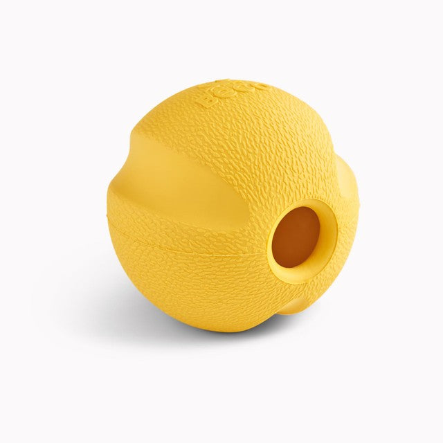 Beco Pets natural rubber fetch ball yellow - British product