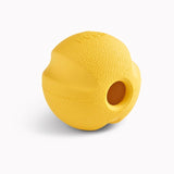Beco Pets natural rubber fetch ball yellow - British product