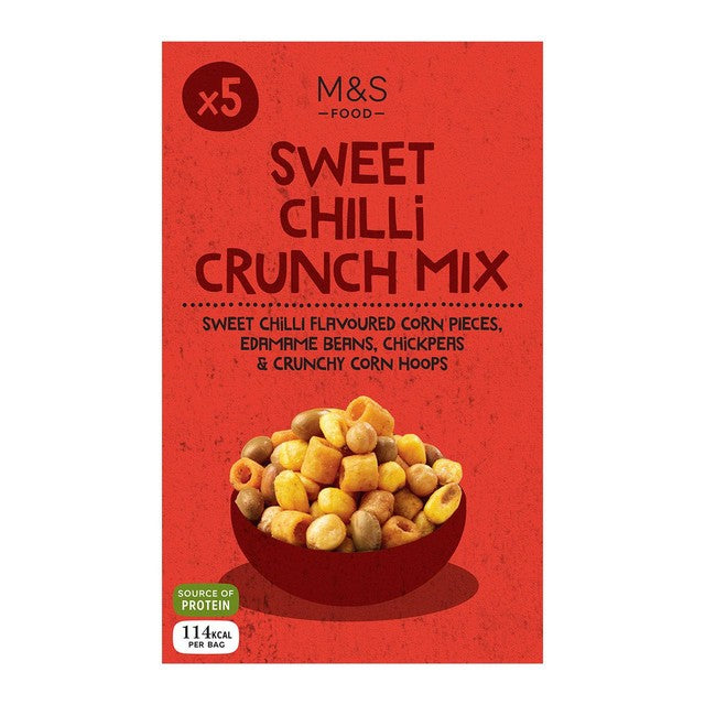 M&S sweet chilli crunch mix 5 x 25g, imported from the UK