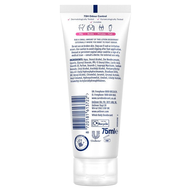 Sure Wild Rose deodorant cream 75ml (British brand)