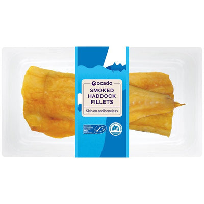 M&S Ocado 2 MSC Smoked Haddock Fillets Skin On & Boneless Fish Fillets 280g- Buy online at McGrocer