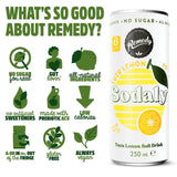 Remedy Sodaly Yuzu Lemon soft drink can, imported from the UK