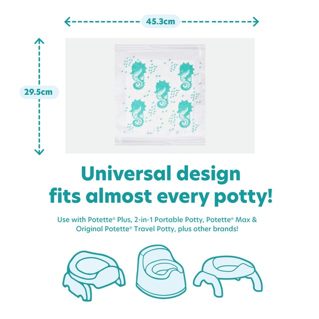 Potette Plus fragranced disposable potty liners, imported from the UK