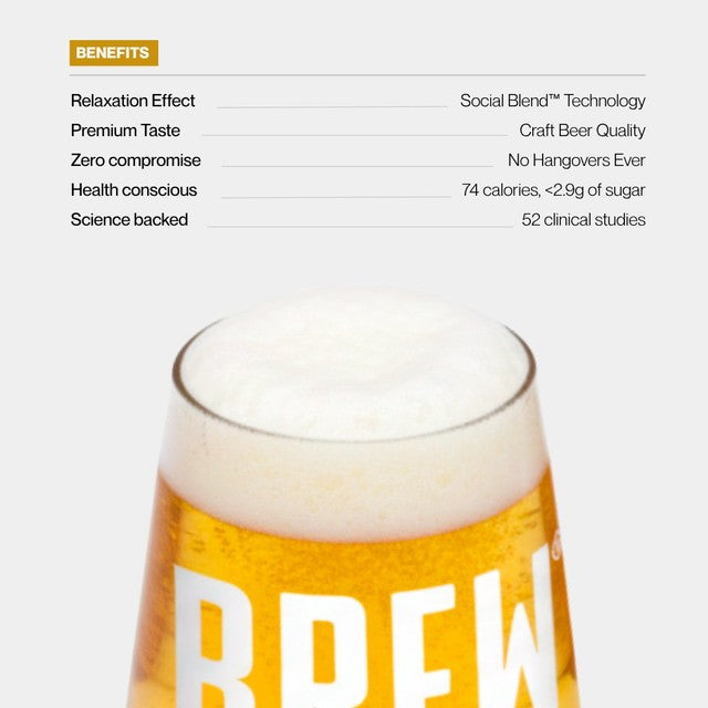 Impossibrew alcohol free lager with Social Blend, imported from the UK